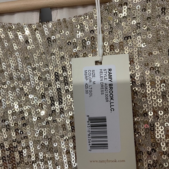 Ramy brook gold sequin dress gorgeous! Perfect the the upcoming holidays!! - Picture 4 of 6